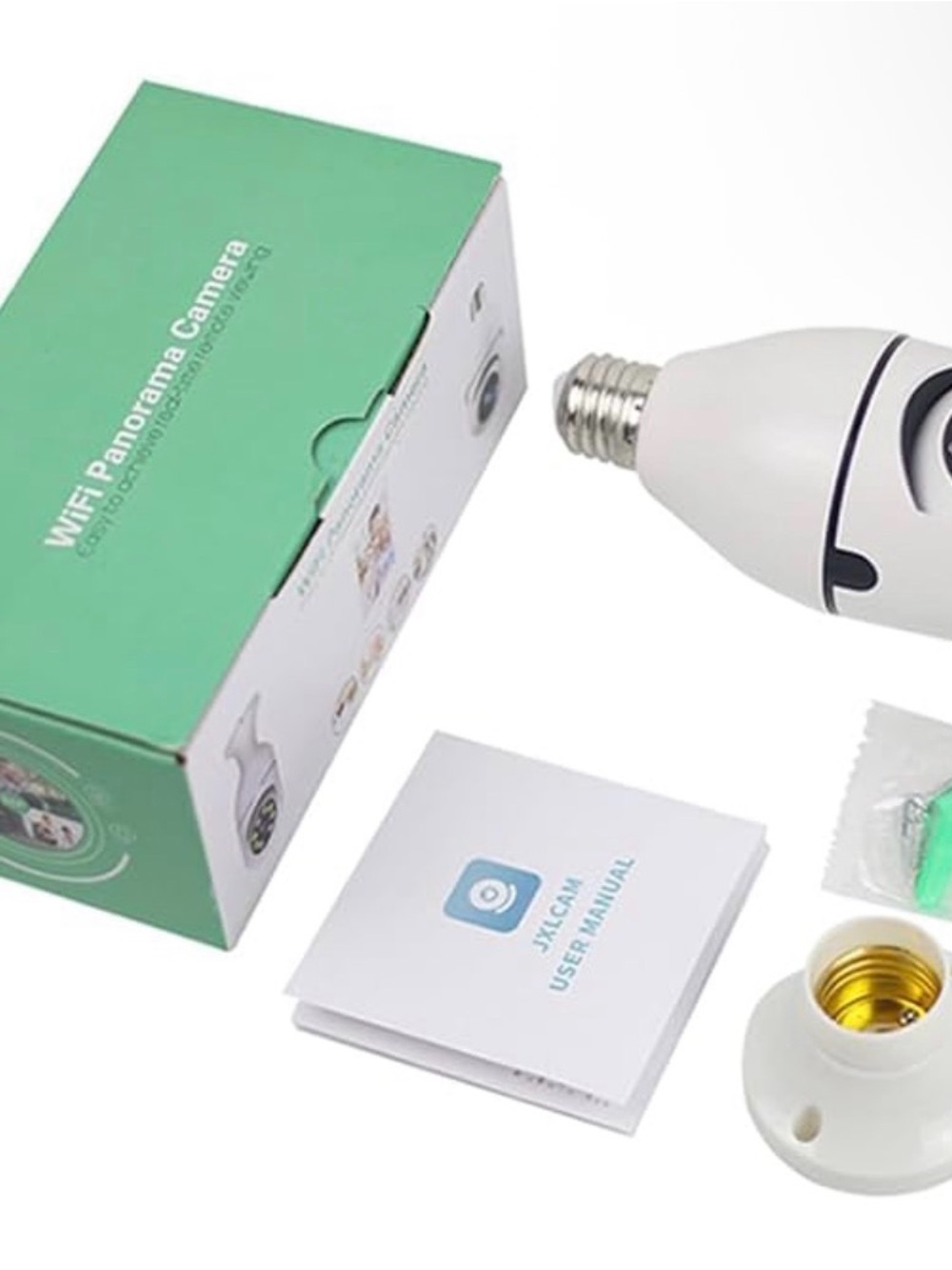 White Home Smart Bulb Camera - WiFi 360° Pan & Night Vision - Picture 3 of 6